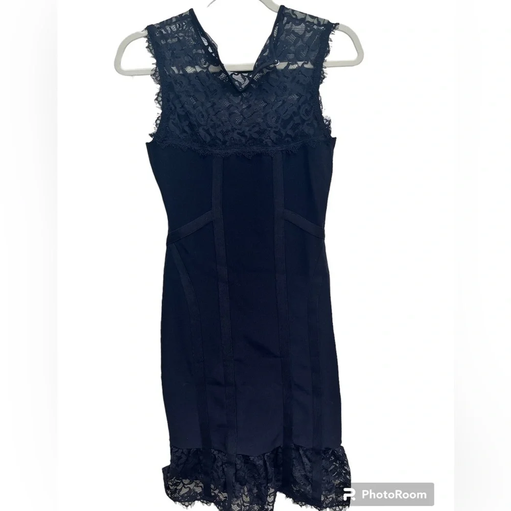 Nanette Lepore Black Sleeveless Lace Dress size XS - Picture 2 of 7
